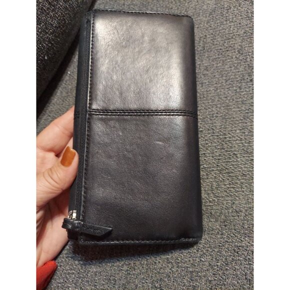 Coach Soho Women's Black Leather Pleated Trifold Wallet - Picture 5 of 11